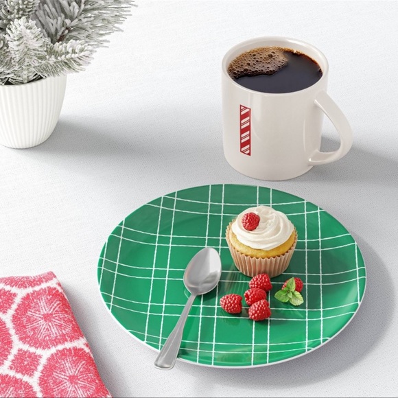 (6) Wondershop 7.88" Christmas Melamine Plaid Salad Plate - Picture 3 of 3